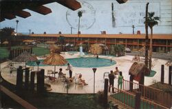 Samoan Village Hotel Pool Postcard