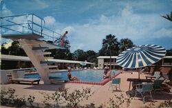 Howard Johnson Motor Lodge Pool Postcard