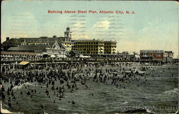 Bathing Above Steel Pier Atlantic City New Jersey