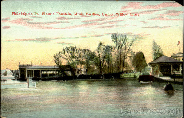 Electric Fountain, Music Pavilion, Casino, Willow Grove Philadelphia Pennsylvania