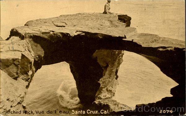 Arched Rock, Vue De L' Eau Santa Cruz California