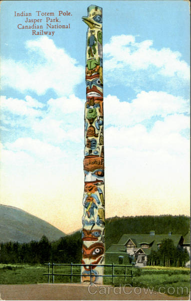 Indian Totem Pole, Jasper Park Native Americana