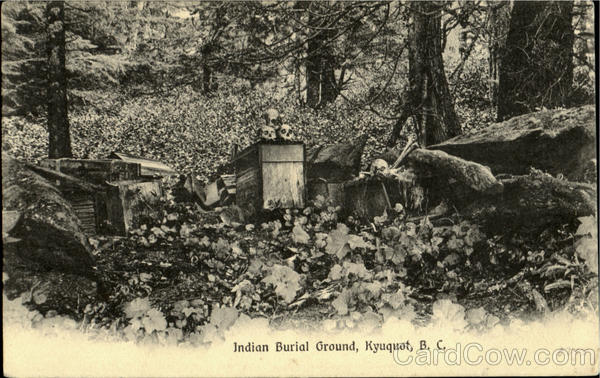 Indian Burial Grounds Kyuquot BC Canada British Columbia