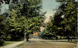 Farmington Avenue. Looking West Postcard