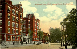 Highland Court Hotel Looking South Postcard