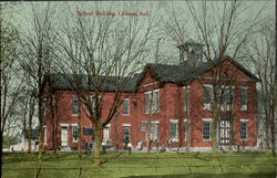 School Building Postcard