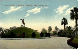 Drive In Metairie Cemetery Postcard