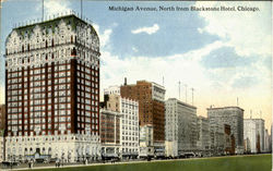 Michigan Avenue North Fom Blackstone Hotel Postcard