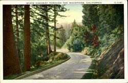 State Highway Through The Mountains Scenic, CA Postcard Postcard