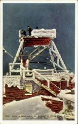 After A Snowstorm On Summit Of Pikes Peak, Altitude, 14,109 Feet Postcard