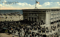 Municipal Baths And Beach Postcard