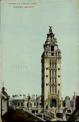 Tower At Dreamland Coney Island, NY Postcard 