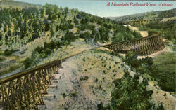 A Mountain Railroad View Postcard