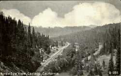 Birds Eye View Castella, CA Postcard Postcard