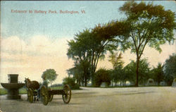 Entrance To Battery Park Burlington, VT Postcard Postcard