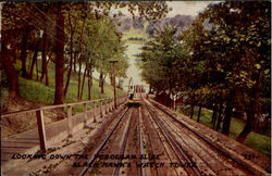 Looking Down Toboggan Slide Rock Island, IL Postcard Postcard