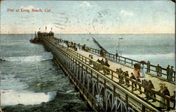 Pier At Long Beach, Cal. Postcard