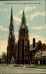 PRESBYTERIAN CHURCH, 9th AND HARRISON Kansas City, MO Postcard Postcard