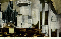 Interior Of Old Tennant Church Freehold, NJ Postcard Postcard