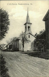 U. B. Church Fredericksburg, PA Postcard Postcard