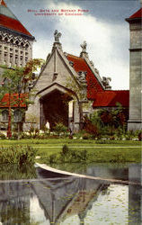 Hull Gate And Botany Pond, University Of Chicago Illinois Postcard Postcard