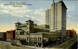 ORPHEUM THEATRE AND CITY NATIONAL BANK, 15thAND HARNEY STREETS Postcard