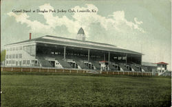 Grand Stand At Douglas Pakr Jockey Club Postcard