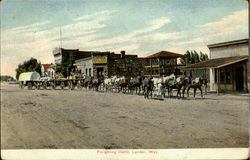 Freighting Outfit Lander, WY Postcard Postcard