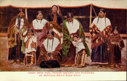 Chief Iron Tail, Indian Squaws And Papooses At Buffalo Bill'S Wild West Postcard