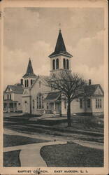 Baptist Church East Marion Postcard