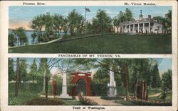 Panoramas of Mt. Vernon, VA Postcard