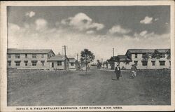 U.S. Field Artillery Barracks, Camp Devens Ayer Postcard