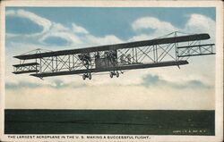 Largest Aeroplane in the U.S. Postcard