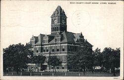 Rice County Court House, Lyons Postcard