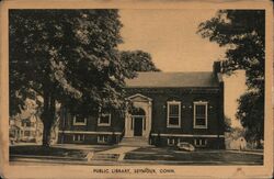 Public Library Seymour Postcard