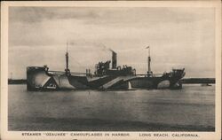 Steamer Ozaukee Camouflaged Postcard