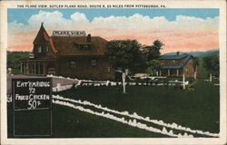 The Plane View Restaurant Postcard