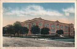 Sophie B. Wright Girls High School Postcard