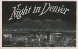 Night in Denver Postcard