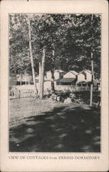 View of Cottages from Dennis Dormitory Postcard