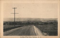 Looking West from Gardiner Postcard