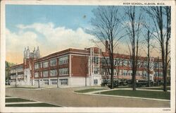 High School, Albion Postcard