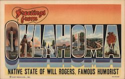 Greetings from Oklahoma Postcard Postcard Postcard