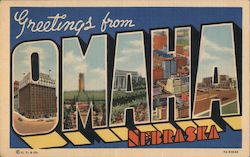 Greetings from Omaha Nebraska Postcard Postcard Postcard