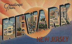 Greetings from Newark New Jersey Postcard Postcard Postcard