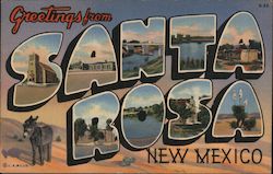 Greetings from Santa Rosa New Mexico Postcard Postcard Postcard