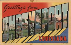 Greetings from Sheveport Louisiana Postcard Postcard Postcard