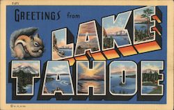 Greetings from Lake Tahoe California Postcard Postcard Postcard