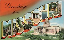 Greetings from Missouri Postcard