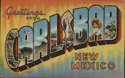 Greetings from Carlsbad New Mexico Postcard Postcard Postcard